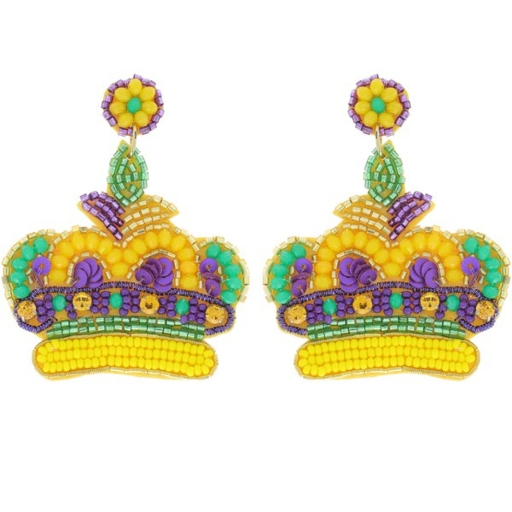 Mardi Gras Earrings